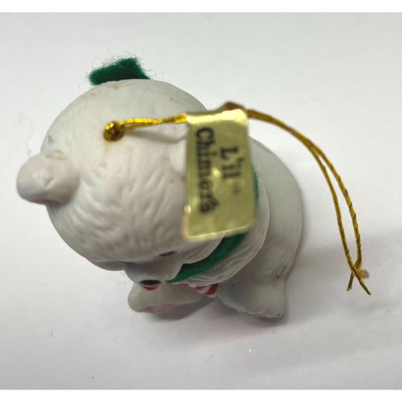 Vintage Lil Chimers Christmas Ornament Bell Jasco Polar Bear with Candy Cane 2.5 - Picture 7 of 7
